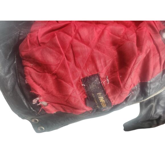 Vintage Harro Biker Jacket Women Small Men XS Youth XL Motorcycle Leather Cafe - Picture 5 of 16